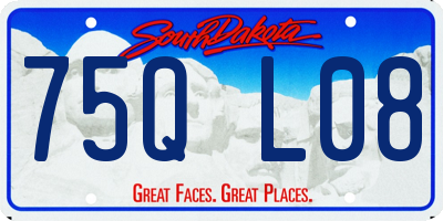 SD license plate 75QL08