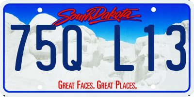 SD license plate 75QL13