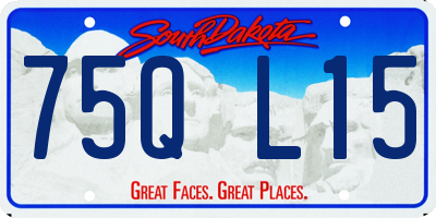 SD license plate 75QL15