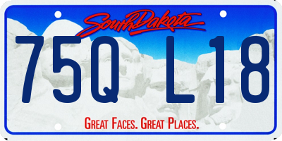 SD license plate 75QL18