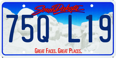 SD license plate 75QL19