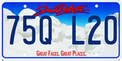 SD license plate 75QL20
