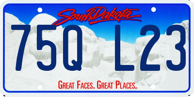 SD license plate 75QL23