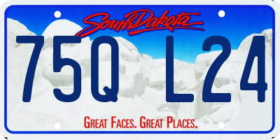 SD license plate 75QL24