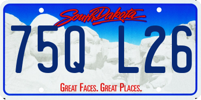 SD license plate 75QL26