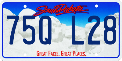 SD license plate 75QL28