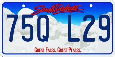SD license plate 75QL29