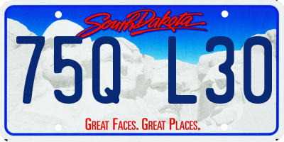 SD license plate 75QL30