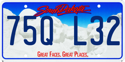 SD license plate 75QL32