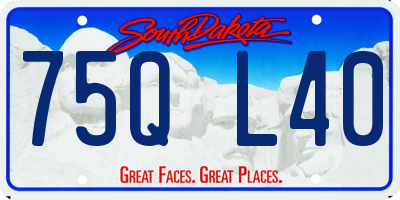 SD license plate 75QL40