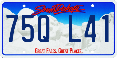 SD license plate 75QL41