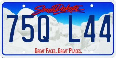 SD license plate 75QL44