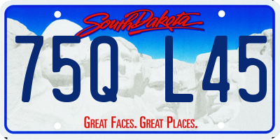 SD license plate 75QL45