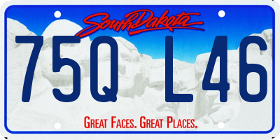 SD license plate 75QL46