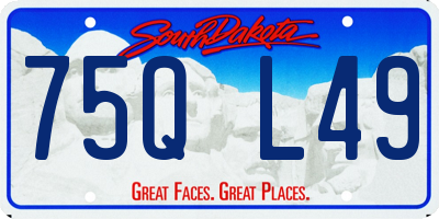 SD license plate 75QL49
