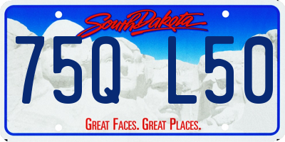 SD license plate 75QL50