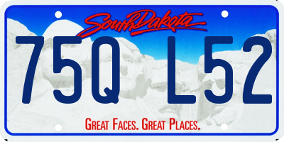 SD license plate 75QL52