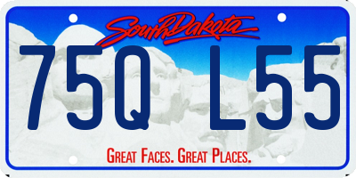 SD license plate 75QL55