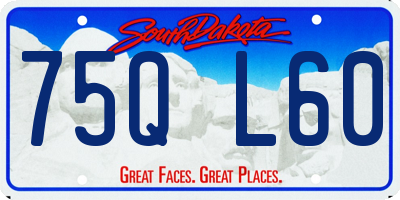 SD license plate 75QL60