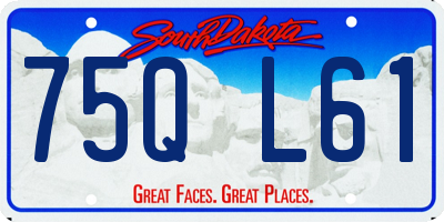 SD license plate 75QL61