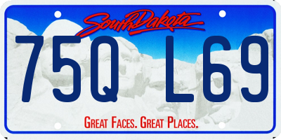 SD license plate 75QL69
