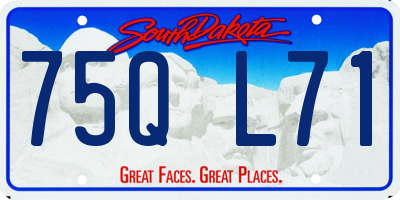 SD license plate 75QL71