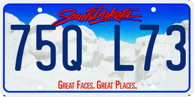 SD license plate 75QL73