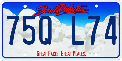 SD license plate 75QL74