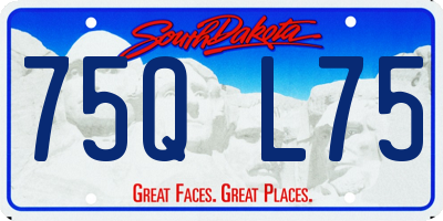 SD license plate 75QL75