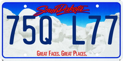 SD license plate 75QL77