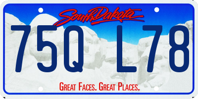 SD license plate 75QL78