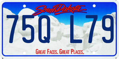 SD license plate 75QL79
