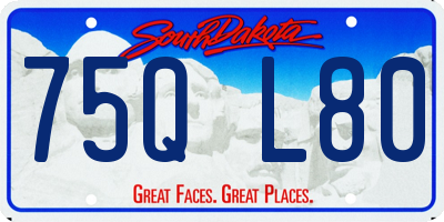 SD license plate 75QL80