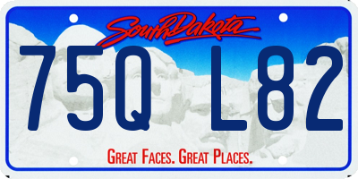 SD license plate 75QL82