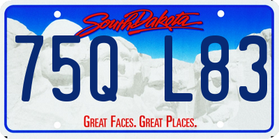 SD license plate 75QL83