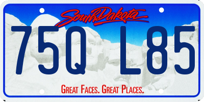 SD license plate 75QL85