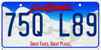 SD license plate 75QL89