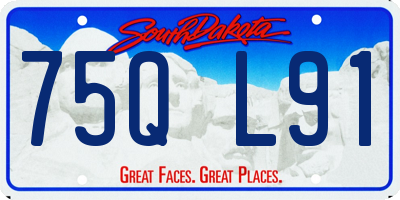SD license plate 75QL91