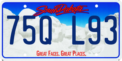 SD license plate 75QL93