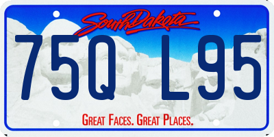 SD license plate 75QL95