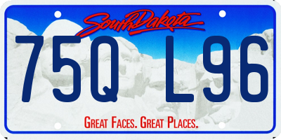 SD license plate 75QL96