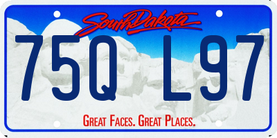 SD license plate 75QL97