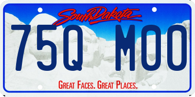 SD license plate 75QM00