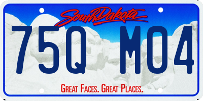 SD license plate 75QM04
