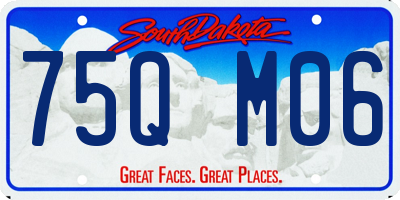 SD license plate 75QM06