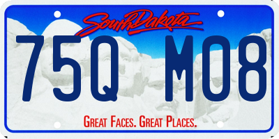 SD license plate 75QM08