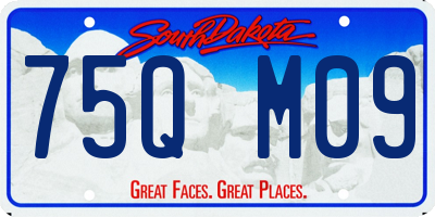 SD license plate 75QM09