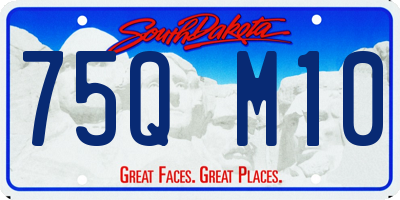 SD license plate 75QM10