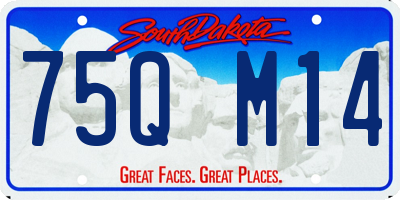 SD license plate 75QM14