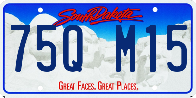 SD license plate 75QM15